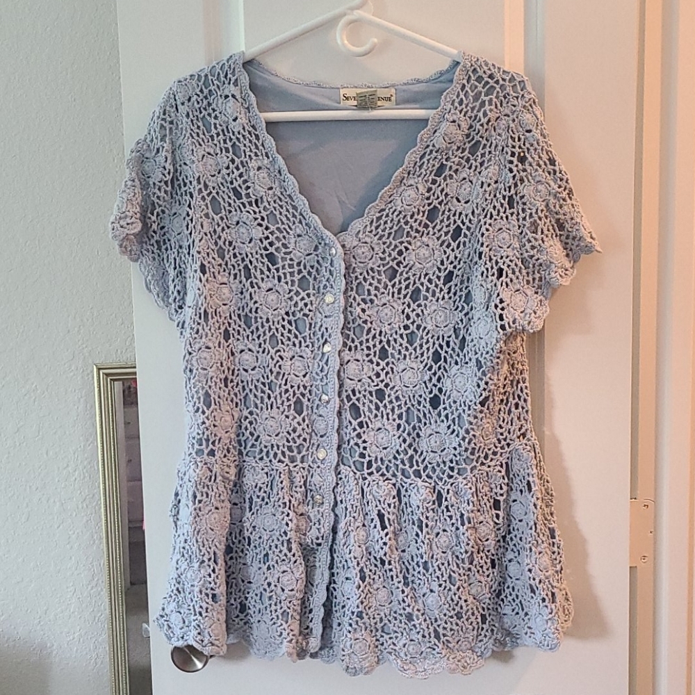 Elegant Seventh Avenue Plus Size 3X Cardigan